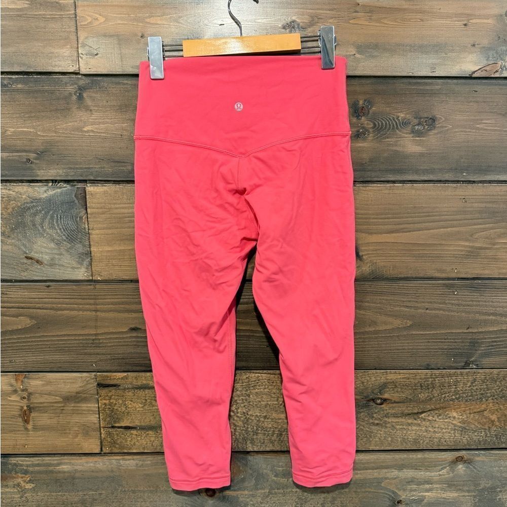lululemon athletica Coral Pink Ankle Cropped Leggings